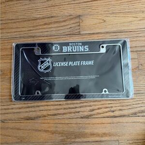 NHL License Plate Frame - White and Silver